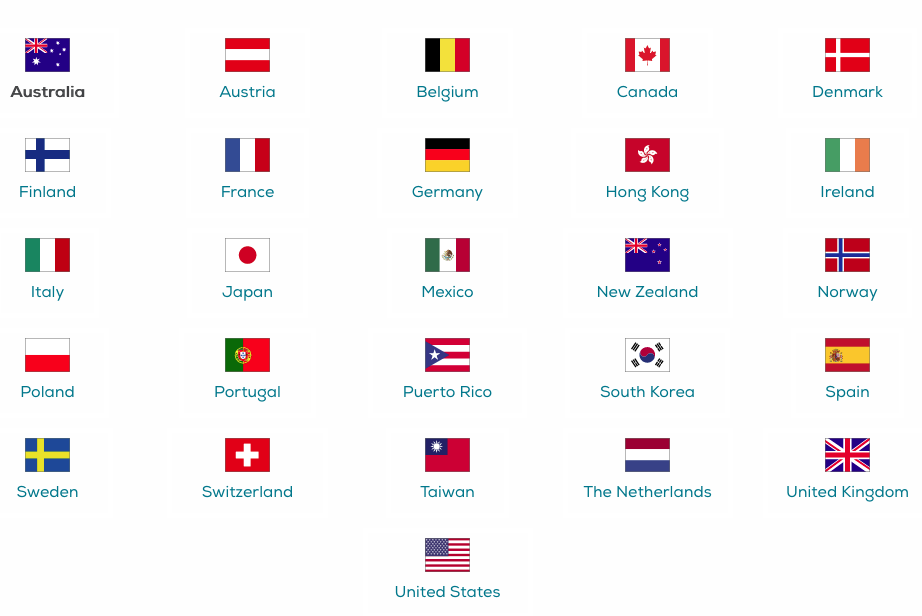 Isagenix International Markets. 26 Countries.